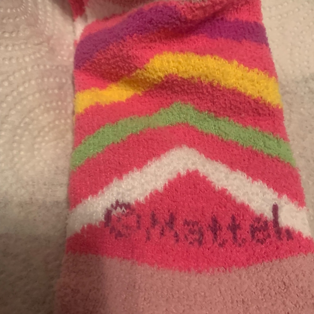 NEW Barbie Chevron Pattern Socks - Pink, Yellow, Green NWT - Picture 4 of 4